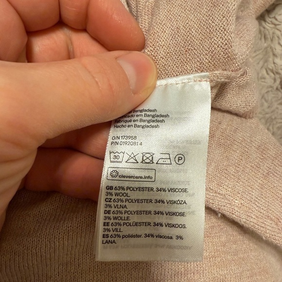 2/$15 H&M - Light Pink Open Front Cardigan - Picture 7 of 7